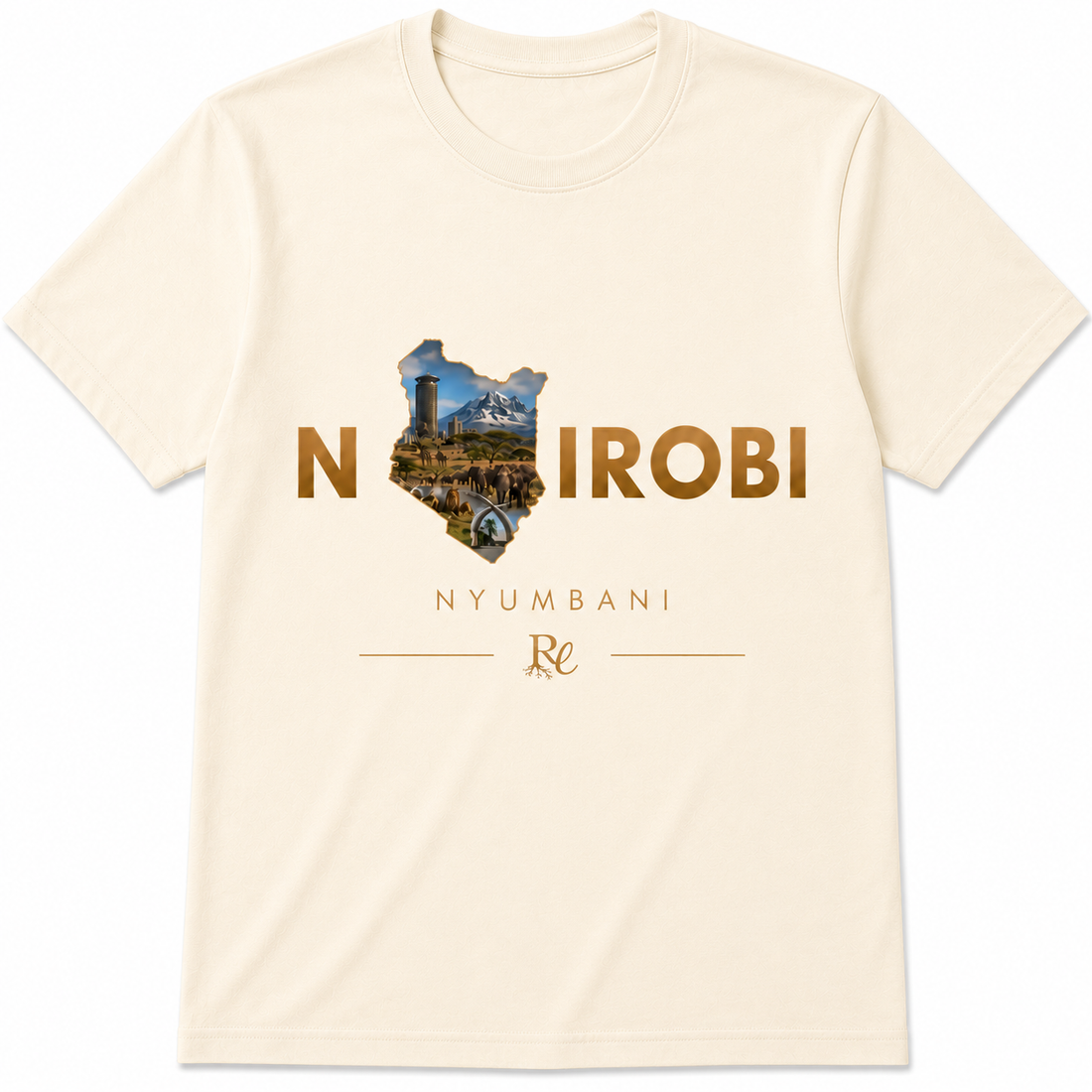 Nairobi Map Design T-shirts