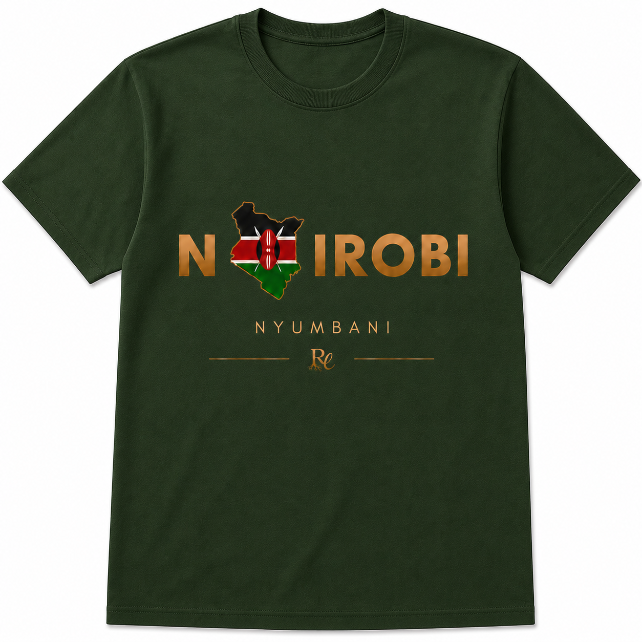 Nairobi Map Design T-shirts