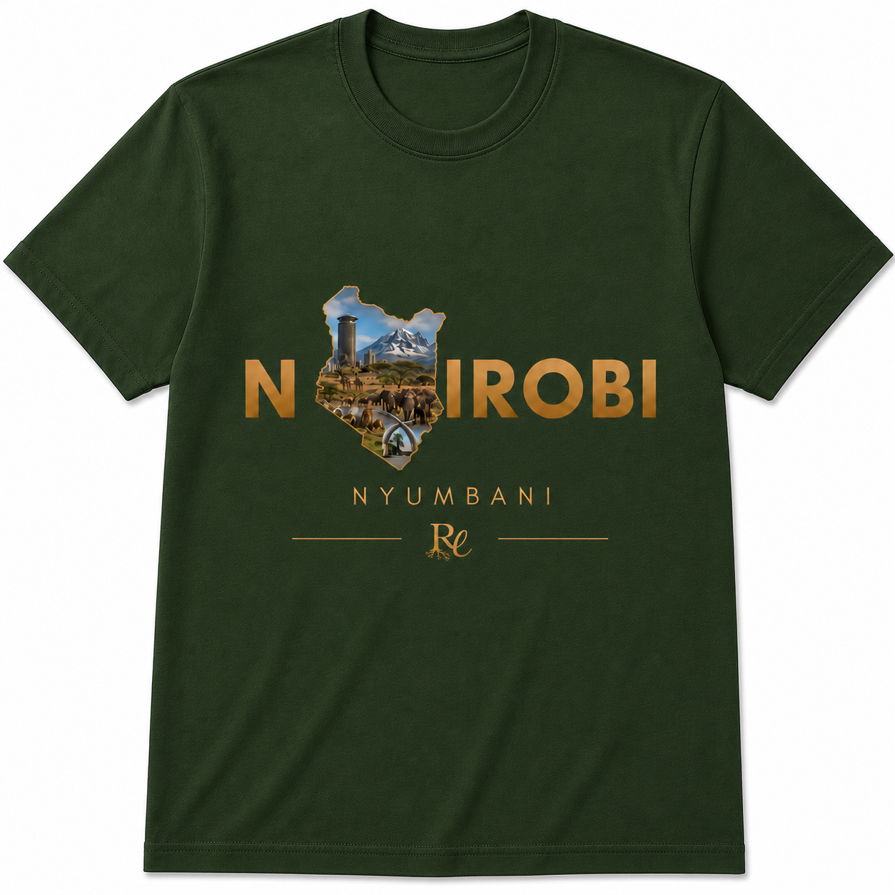 Nairobi Map Design T-shirts