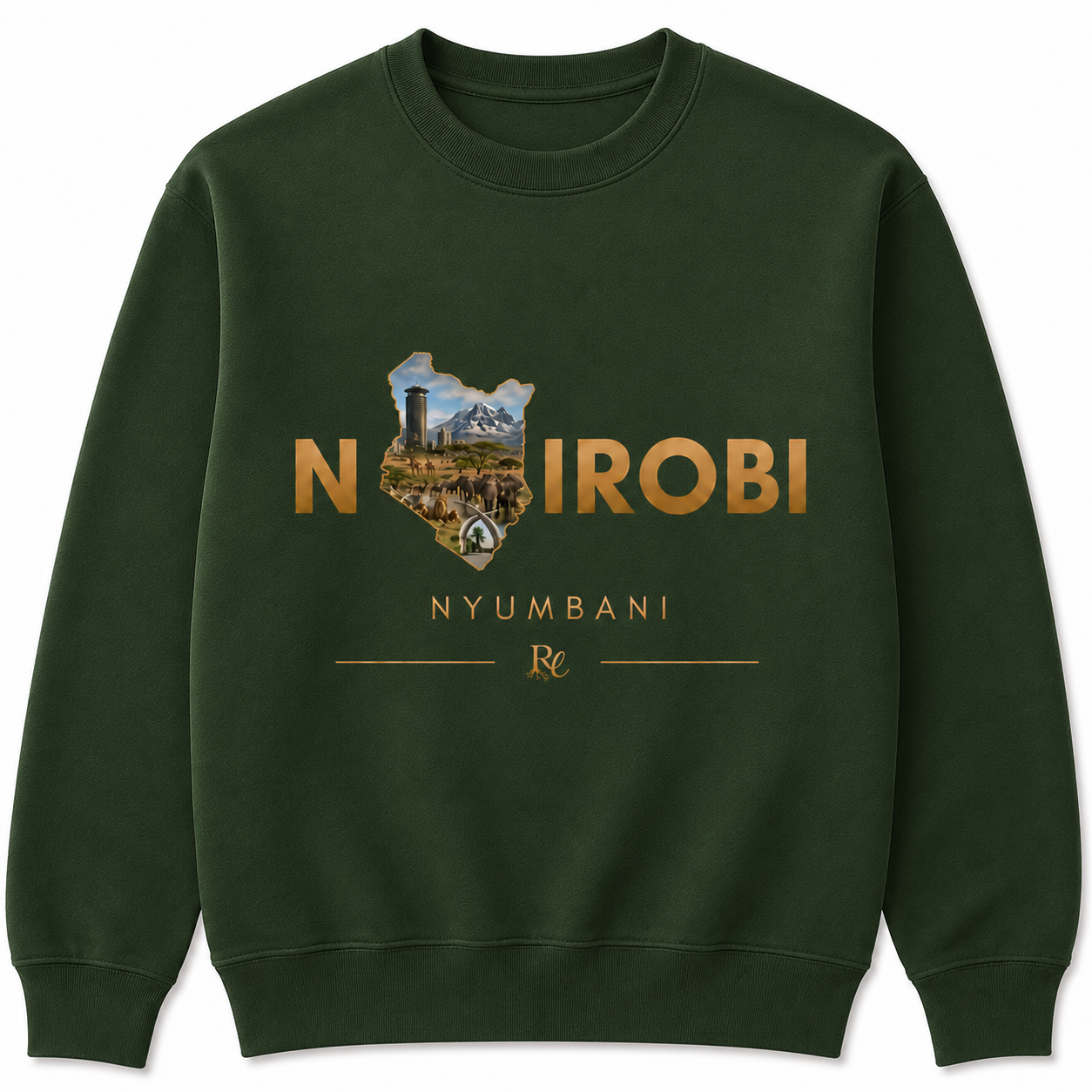 Nairobi Map Design Sweatshirts