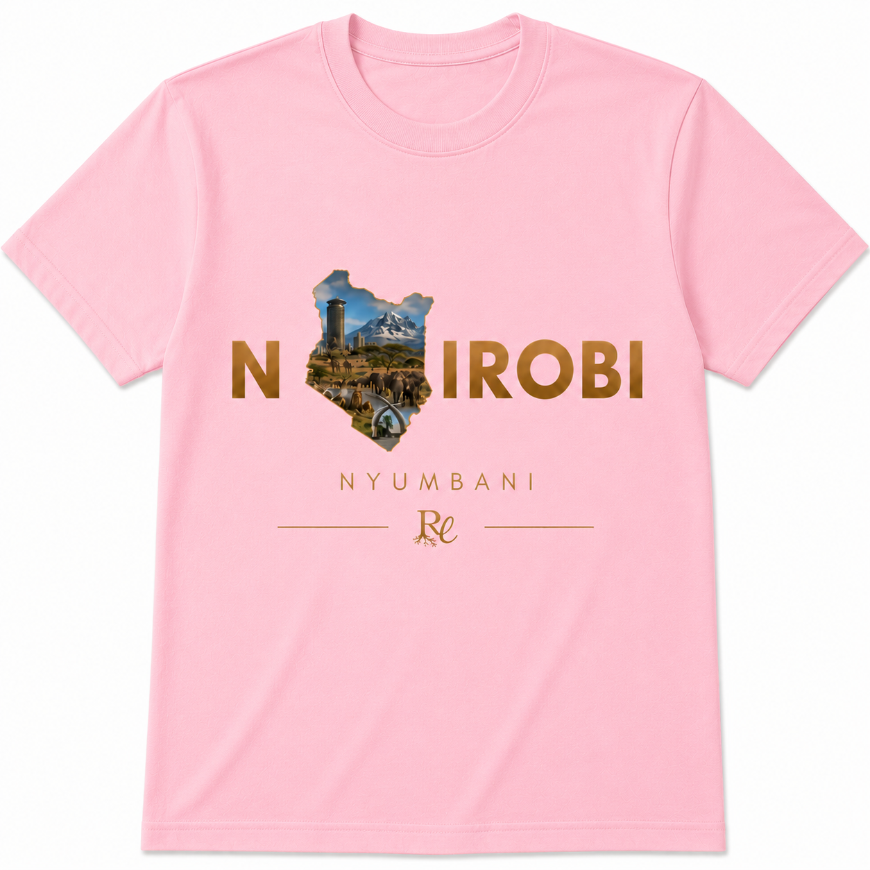 Nairobi Map Design T-shirts